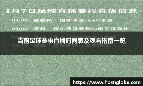 当前足球赛事直播时间表及观看指南一览